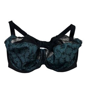 Fantasie Teal and Black Lace Elodre Bra NWT Size UK 38F.